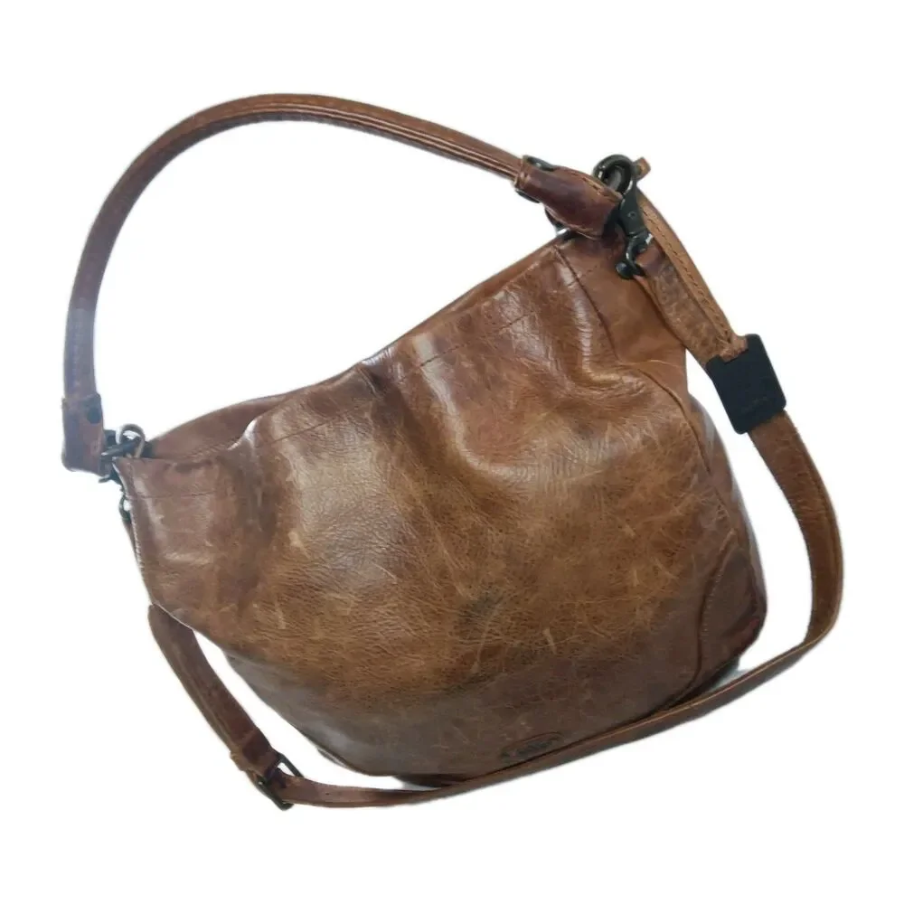 Frye Melissa Hobo Shoulder Bag Brown Leather Retail $388
